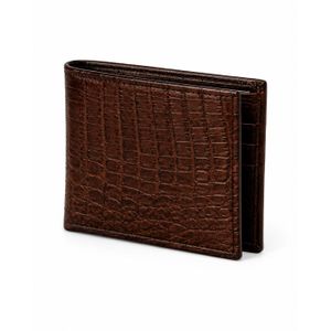 Brown Croc Skin Leather Wallet