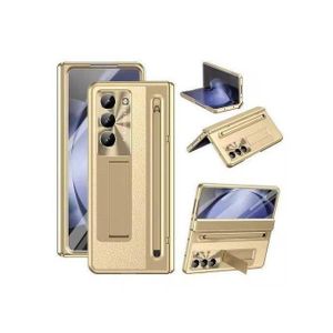 Pouch Case Samsung Galaxy Z Fold 7 5G Leather Stand Case With Screen Protector Hinge Protection With Capacitive Pen And S Pen Holder Case For Galaxy Z Fold7