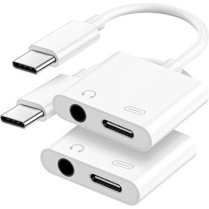 USB C to 3.5mm Headphone and Charger Adapter, 1 peice Type C to Aux Jack Dongle Cable Cord with PD Fast Charging for iPhone 15/16/17 Pro/Max/Plus, iPad, Samsung Galaxy S22/S23/S24 Ultra, Note 20