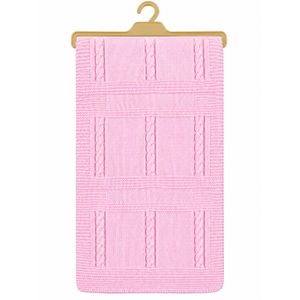 Pink Knitted Baby Blanket