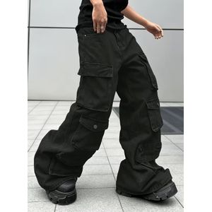 Double quarter Cargo Pant-Black 