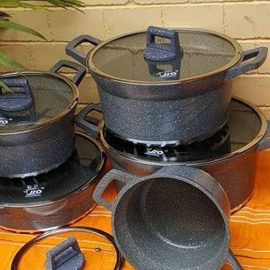 JIO ORIGINAL ORIGINAL Cookware set granite coating 10 pcs