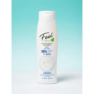 Feel Natural Shower Milk Cleanser – Hydrating & Revitalizing Face & Body Wash For All Skin (500ml)