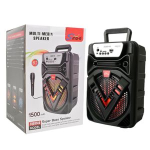 SinG-e Portable Wireless BT Speaker High Power Audio Microphone Radio Party Lights Function Woofers Outdoor Use