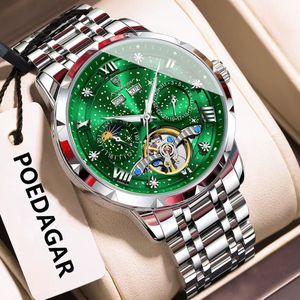 Luxury HIGH GRADED BOSSES STANDARD WRIST WATCH  SILVER AND GENTLE GREEN SCREEN 