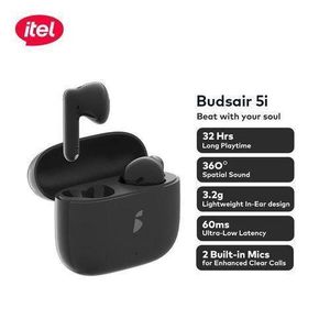 itel Buds-Air 5 Earbuds Deep Bass Ai Translation Active ENC In-Ear Design 360 Spatial Headset Earbud