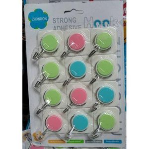 12 Self-adhesive Hook, Wall, Kitchen, Bathroom, Door Stick
