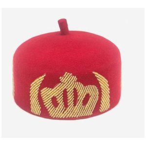 RED DESIGNED LUXURY CAP CHIEFTAINCY FOR IGBO MAN TRADITION