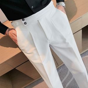 2021 British High-waist Pant Men Social Pant Traje Hombre Formal