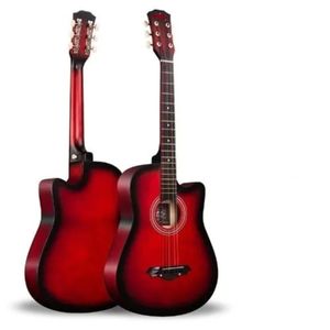 Acostic Guitar with free strings - White