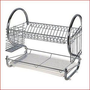 2 Tier Stainless Plate Rack