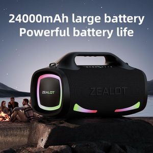 Zealot S79 Wireless BT speaker, Outdoor Portable Subwoofer Speaker, 36 Hours Playtime Loud Stereo - Black