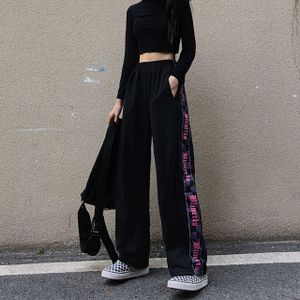 QWEEK Cyber Y2K Streetwear White Jogging Sweatpants Women Harajuku