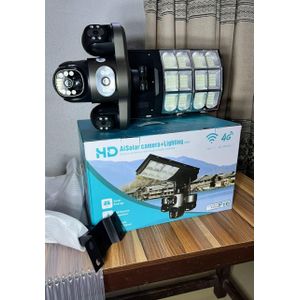 V380 AI Solar Camera + Lighting 2-in-1 outdoor security system.