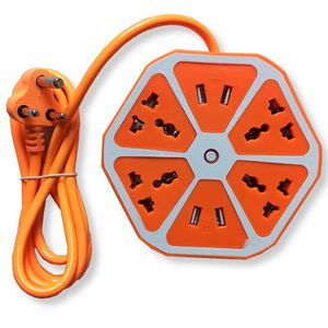 USB Hexagon Socket with 4 USB Socket & 4 Power Socket
