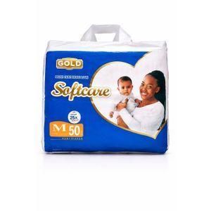 Softcare  Baby Diapers  Jumbo  Size M ( 6 - 11kg ) by 50 pcs