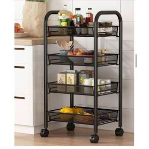 Multi-Purpose Steel Trolley Shelves - 4 Layers Steel Shelf