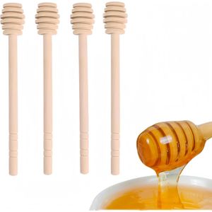 Wooden Honey Dipper Sticks, Honey Spoons, Honey Mixers, Honey Wand for Honey Collecting Dispensing Drizzling Jam 