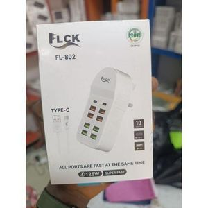 Flick 8-Ports USB, 2 Type C Ports 125W Charger Block, Multi USB Charging Station, for all Devices