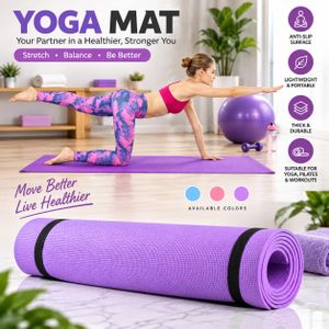 High DENSITY THICK EVA YOGA MAT WITH CARRY BAG