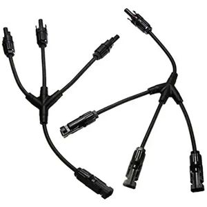 3-Way MC4 Solar Panel Connectors Pair