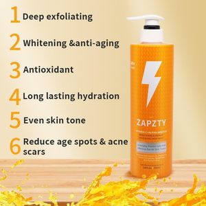 Zapzty Vitamin C + Alpha Arbutin Brightening & Radiant Exfoliating Shower Gel 750ml