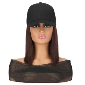 Hat wig women face cap wig