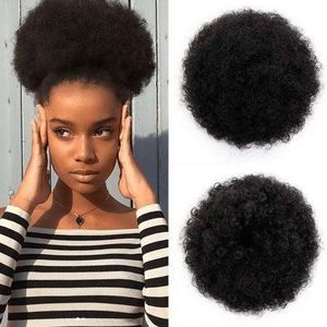 Very Full Hair Bun Afro Ponytail With Drawstring