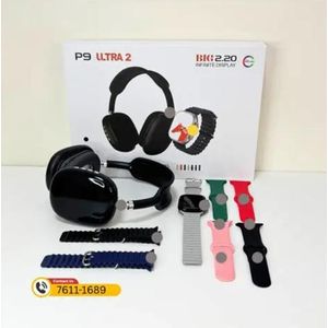 P9 Ultra 2 Smart Watch with Wireless Bluetooth Headphones – 2.20 Full Touch Display