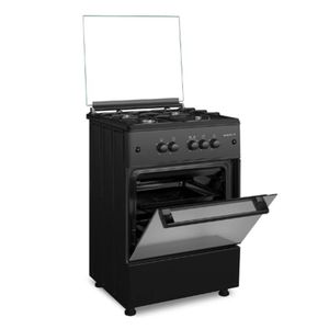 Maxi 60x60cm 4 Burner Gas Cooker - Basic Black