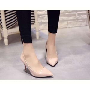 Elegant Beige Stiletto Mid-heel Shoes