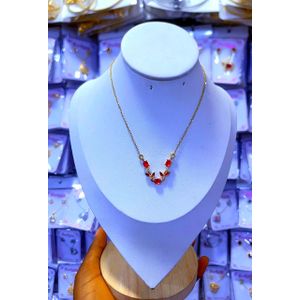 Fashion Express Classic Sexy Exquisite Crystal & Enchanting Ruby Red Nacklace For Beautiful Adorable Ladies