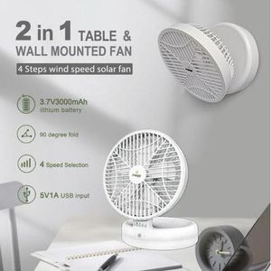 IWIN ENERGY 8 Inches Rechargeable Table Rotating Fan  WHITE