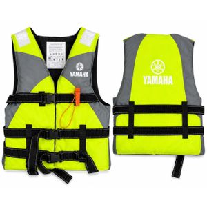 Yamaha  Adult Life Jacket – High Visibility Safety Flotation Vest with Whistle - lemon green