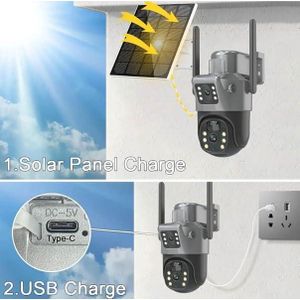 V380 Pro 4G Solar PTZ Security Camera – 8MP 4K Ultra HD, Dual Lens, Night Vision, Motion Detection, IP66 Waterproof
