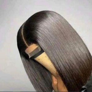 Synthetic wig Cheap wig Silk Straight Bob Lace Closure Wig Pre Plucked Hair For Ladies