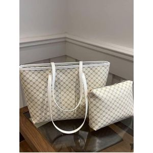 Elegant Large Capacity White Tote Bag