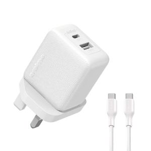 Oraimo PowerCube 201 UK Type Plug 20W Charger Kit – Dual Port PD 3.0 & QC 3.0 Fast Charging