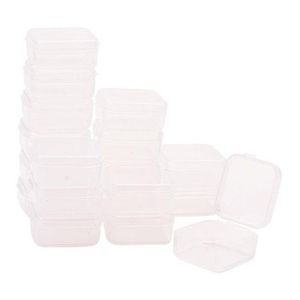 6 Pieces Mini Plastic Clear Storage Box for Collecting Small Items, Beads,  Jewelry, Business Cards