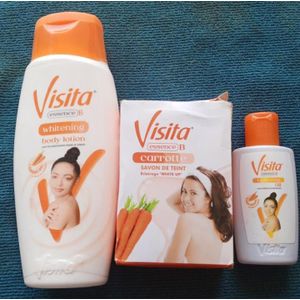 3 PCS: Visita Essence B lotion 250ml+soap 200gm+ oil 70ml