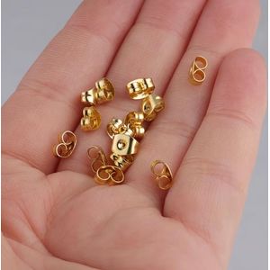 Clo 20pcs Alloy Butterfly Earring Backs Stoppers for Jewelry Making, Earring Studs Backs