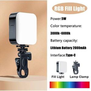 Pocket Adjustable RGB LED Mini Fill Light for Camera, Smartphone, Laptop & Selfie