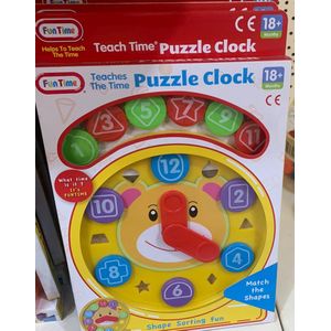 Fun Time Puzzle Clock, Teaches Time, 18months Plus