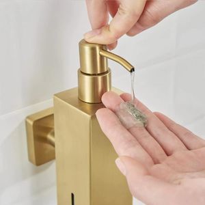 Manual Wall-Mounted Brushed Gold Dispenser