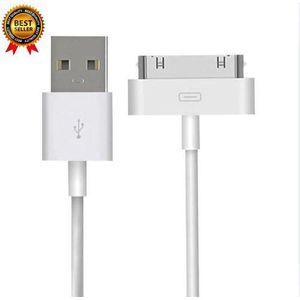 USB Data Cable For IPad - (iPad 3) / IPad 2/ IPad, IPhone 4 & 4S, IPhone 3GS/3G, IPod Touch, Length: 1m (Original)(White)