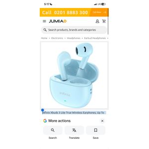 Infinix Xbuds 3 Lite True Wireless Earphones, Up To 24 Hours Battery Life, Blue