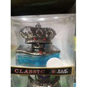 Moonziin Crown Car Perfume, an ornamental liquid air freshener designed for automotive dashboards.