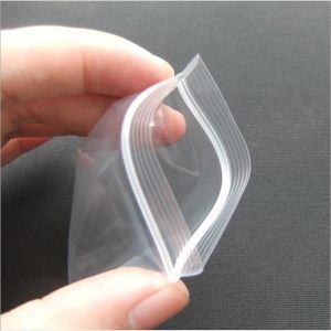 100pcs High Clear Small Plastic Gifts Jewelry Zip-lock Bag Reclosable Nail  Powder Hardware Bracelets Beads