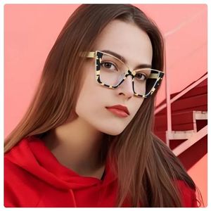 Black Transparent Gold Square Cat Eye Solid Plastic Optical Eyeglasses