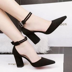 Beautiful Female Ankle-strap Block Heels